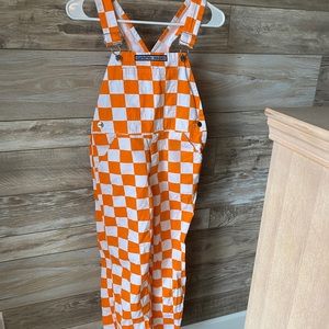 Orange and white checkerboard Game Bibs! Youth medium! NWOT!